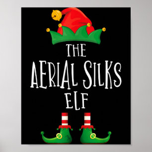 Aerial Silks Elf Shirt Family Matching Pajamas Chr Poster