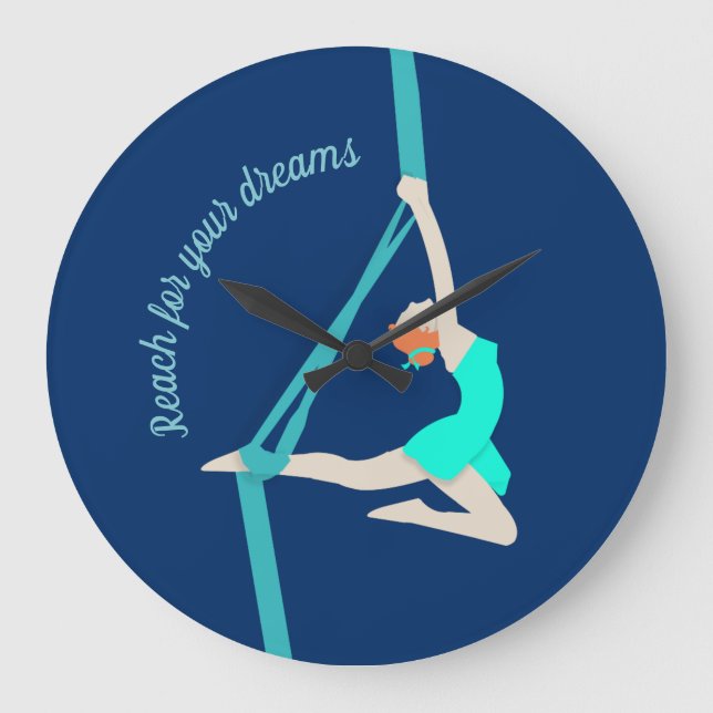 Aerial Silks Large Clock (Front)