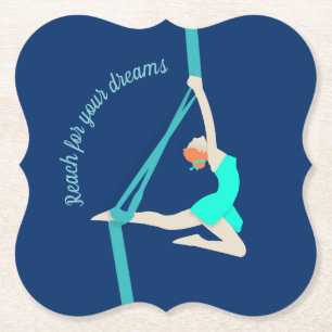 Aerial Silks Paper Coaster