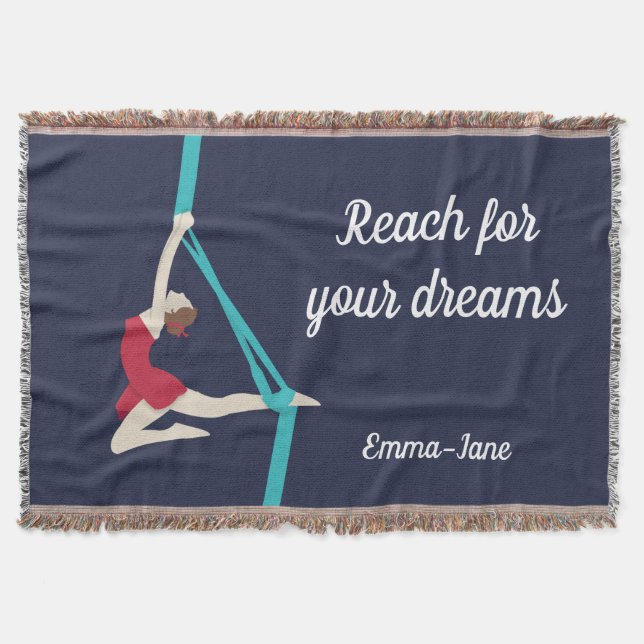 Aerial Silks Throw Blanket (Front)