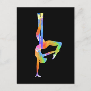 Aerial Silks Women Aerialist Aerial Yoga Postcard