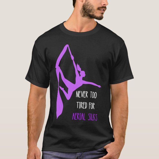 Aerial Skills Hanging Aerialist Aerial Silk Trapez T-Shirt (Front)
