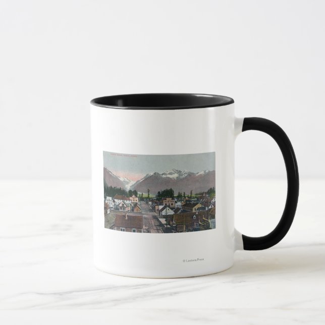 Aerial Summer View of the CityValdez, AK Mug (Right)