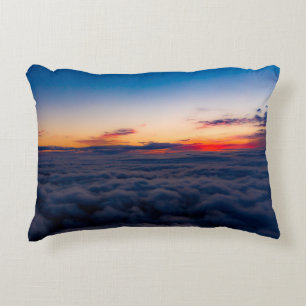 Aerial sunset view over the Blue Ridge Mountains f Decorative Cushion