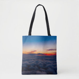 Aerial sunset view over the Blue Ridge Mountains f Tote Bag