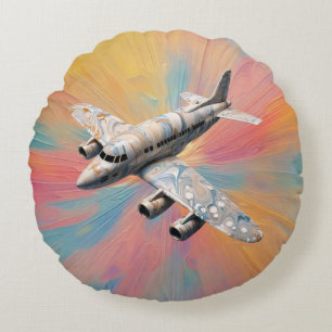 "Aerial Symphony" Round Cushion