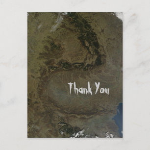 Aerial Transylvania Thank You Postcard