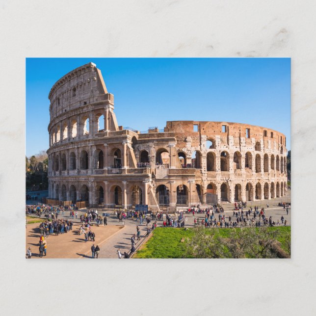 Aerial view Colosseum or Coliseum Rome Italy Postcard (Front)