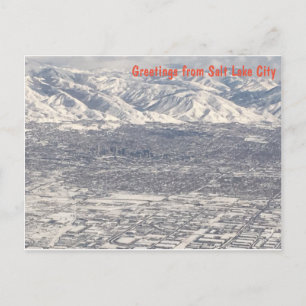 Aerial View - Greetings from Salt Lake City Postcard