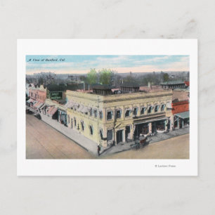 Aerial View of a Hanford Street Corner Postcard