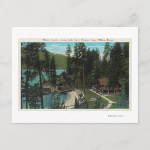 Aerial View of a Typical Summer Home on the Postcard