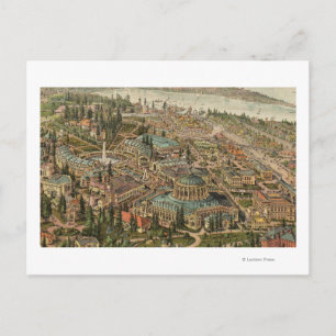 Aerial View of Alaska Yukon Pacific Expo Postcard