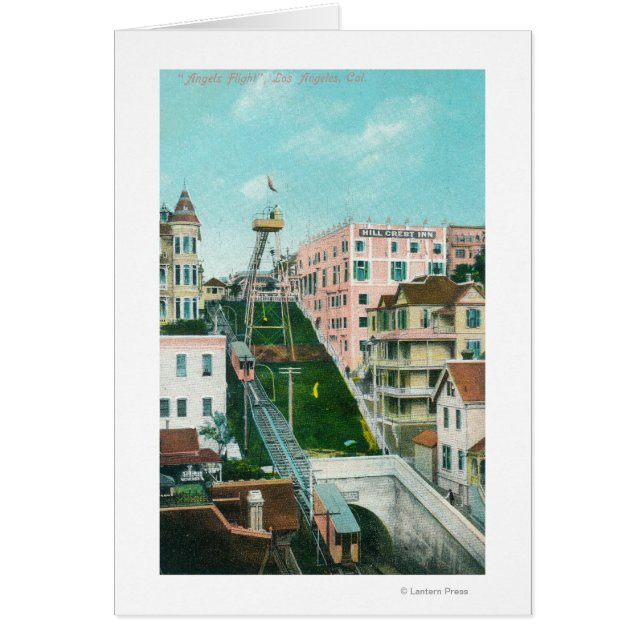 Aerial View of Angels Flight Trolley (Front)