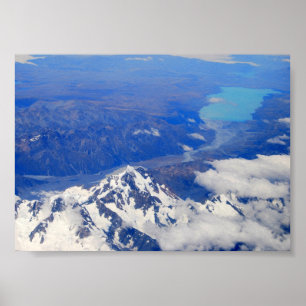 Aerial View of Aoraki/Mount Cook in New Zealand Poster