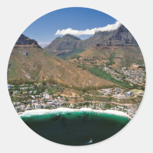 Aerial View Of Atlantic Seaboard Showing Clifton Classic Round Sticker
