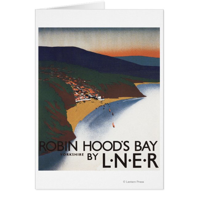 Aerial View of Bay and Cliffs Railway Poster (Front)