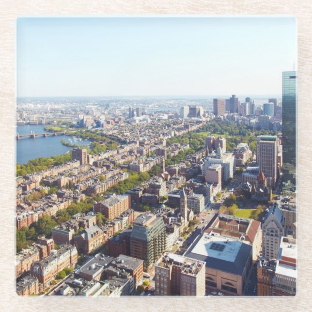 Aerial view of Boston Glass Coaster (Front)