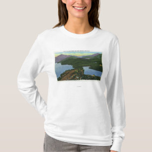 Aerial View of Both Lake Placid & Mirror Lake T-Shirt