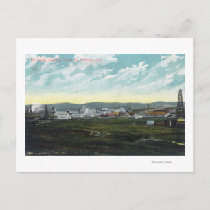 Aerial View of Camp 27 Oil FieldsCoalinga, CA Postcard