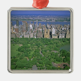 Aerial view of Central Park and the west side Metal Ornament