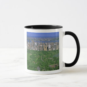 Aerial view of Central Park and the west side Mug