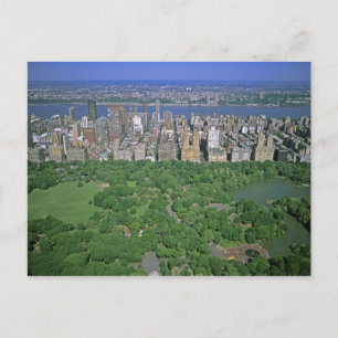 Aerial view of Central Park and the west side Postcard