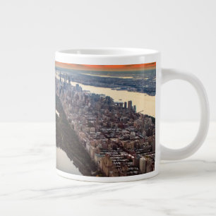 Aerial View of Central Park at Sunset Large Coffee Mug