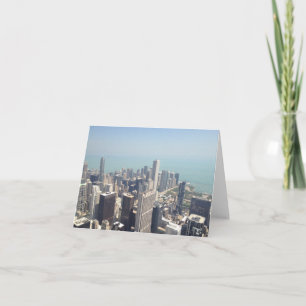 Aerial View of Chicago Blank Card