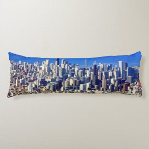 Aerial view of Chicago Downtown with Lake Body Cushion