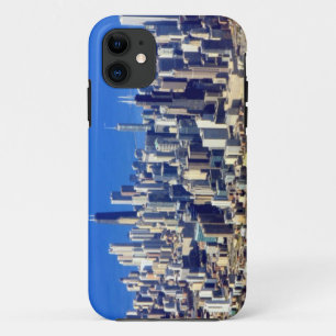 Aerial view of Chicago Downtown with Lake iPhone 11 Case