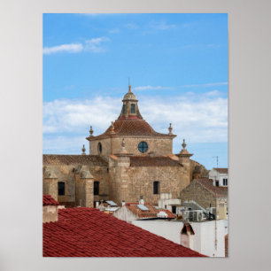 Aerial view of Church of Carmen - Mahon, Menorca Poster