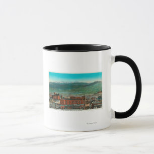 Aerial View of City and Highland Mountain Mug