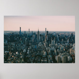 AERIAL VIEW OF CITY BUILDINGS DURING DAYTIME POSTER