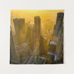 AERIAL VIEW OF CITY BUILDINGS DURING DAYTIME TAPESTRY