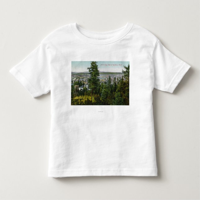 Aerial View of City through the Woods Toddler T-Shirt (Front)