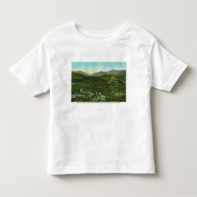 Aerial View of City with Hurrican Mountain Toddler T-Shirt (Front)