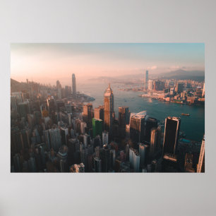 AERIAL VIEW OF CITYSCAPE POSTER