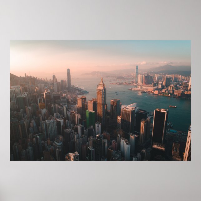 AERIAL VIEW OF CITYSCAPE POSTER (Front)