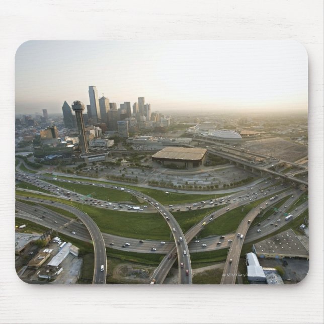 Aerial view of downtown Dallas, Texas Mouse Pad (Front)