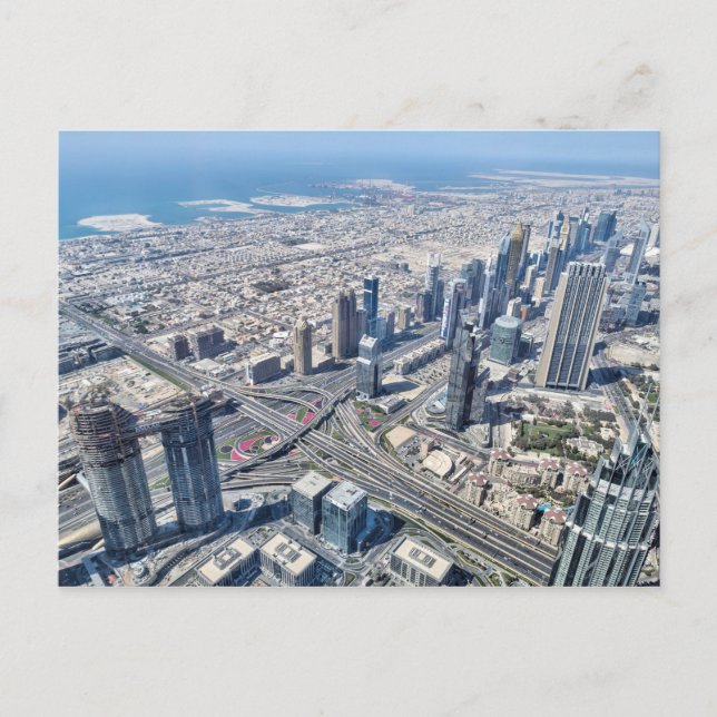 Aerial View Of Dubai Postcard (Front)