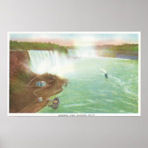 Aerial View of Entire Niagara Falls Poster