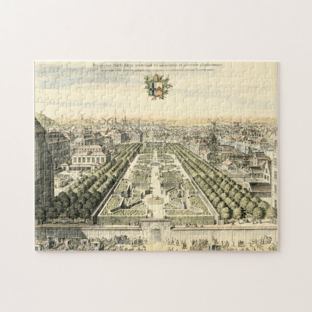 Aerial View of Formal Garden by Eric Dahlbergh Jigsaw Puzzle (Horizontal)