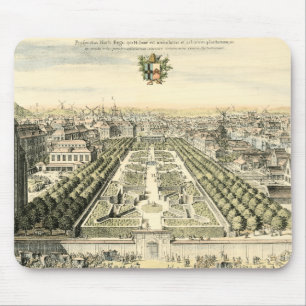 Aerial View of Formal Garden by Eric Dahlbergh Mouse Pad