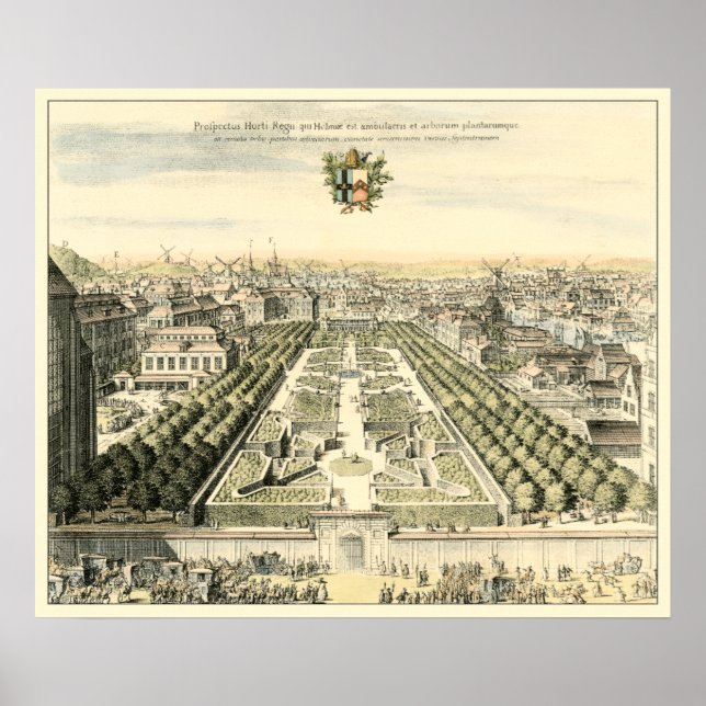 Aerial View of Formal Garden by Eric Dahlbergh Poster (Front)