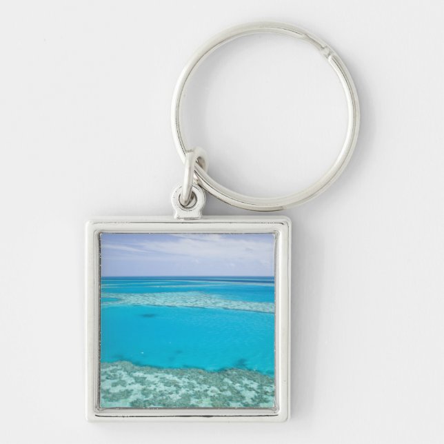 Aerial view of Great Barrier Reef by Key Ring (Front)