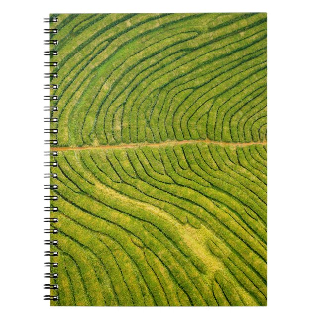 Aerial view of green open field notebook (Front)