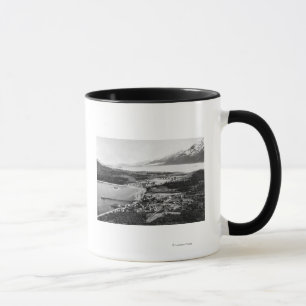 Aerial view of Haines, Alaska location of Mug