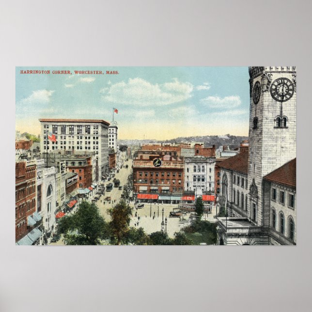 Aerial View of Harrington Corner Poster (Front)