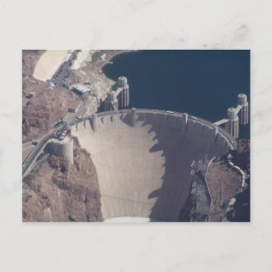 Aerial View of Hoover Dam Postcard