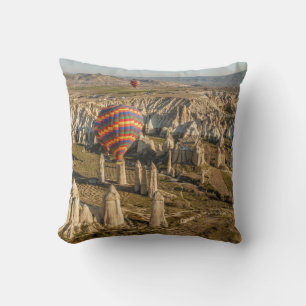 Aerial View Of Hot Air Balloons, Cappadocia 2 Cushion